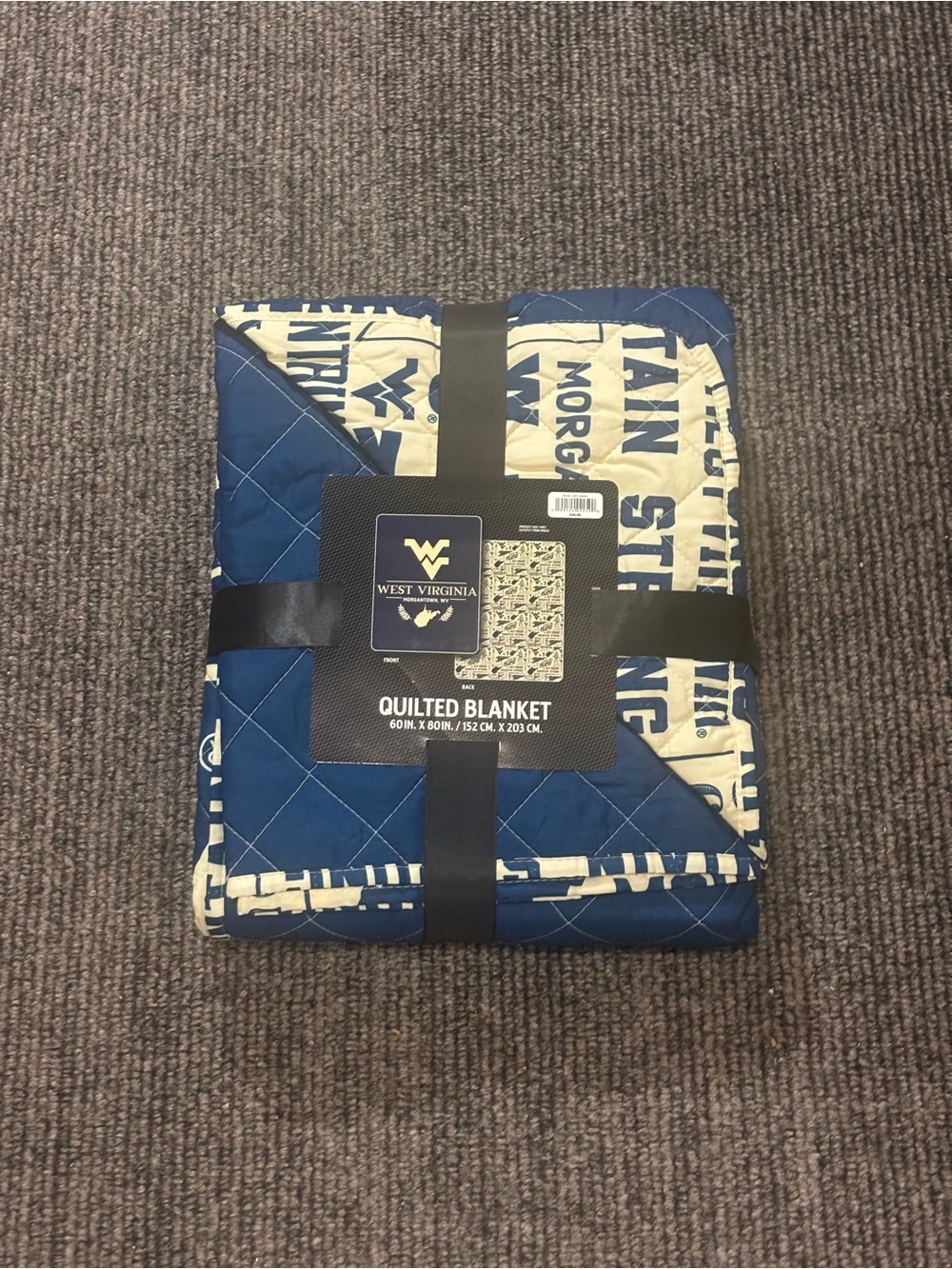 NCAA West Virginia Mountaineeers Quilted Blanket Brand New